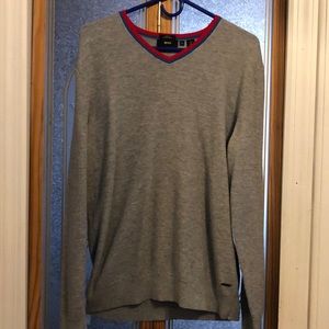 Hugo Boss Pellini Cotton-Wool Sweater (Open Grey)